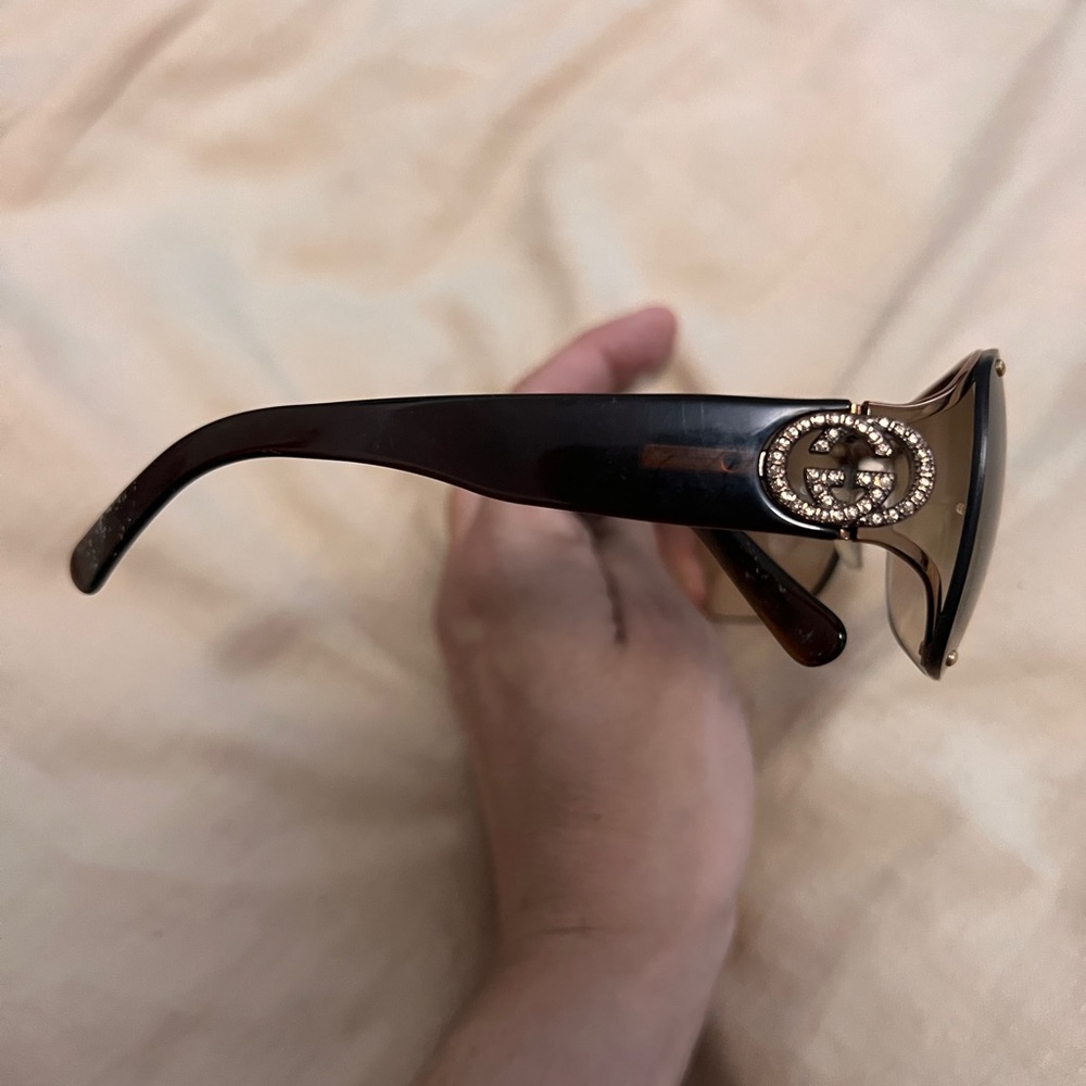 Gucci Brown Radiant Crystals GG 2820/F/S Sunglasses. No Scratches No Case - Picture 8 of 9